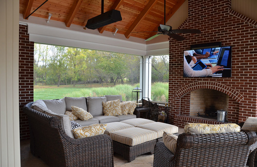 Custom Outdoor Entertainment Area Designed & Constructed by Gavin Construction in Souderton, PA