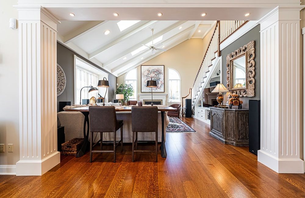 Custom Home Interior by Gavin Construction: Living Room Entry